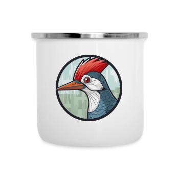 Pic vitrail coloré Cartoon Kawaii A - Tasse émaillée - blanc - Devant