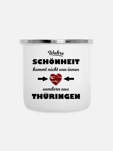 Die Thüringer kommen - Emaille-Tasse - Weiß