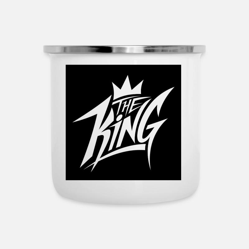The King - Emaille-Tasse - Weiß