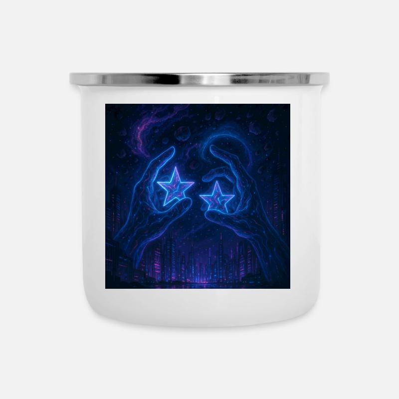 reach for the stars - Camper Mug - white