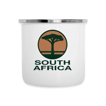 South Africa Tree Round - Camper Mug - white - Front