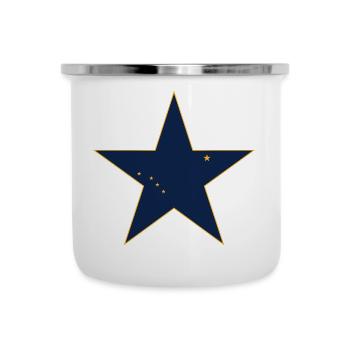Alaska Fan T-Shirt – USA-Style - Emaille-Tasse - Weiß - Vorne