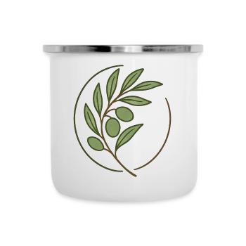 Olive branch - peace, hope and new beginnings - Camper Mug - white - Front