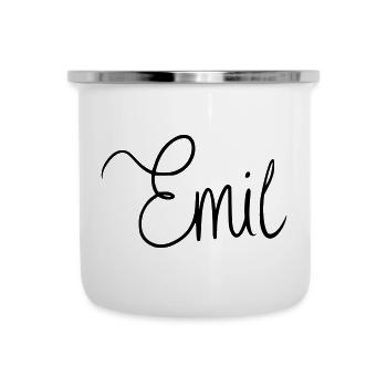 Emil - Emaille-Tasse - Weiß - Vorne