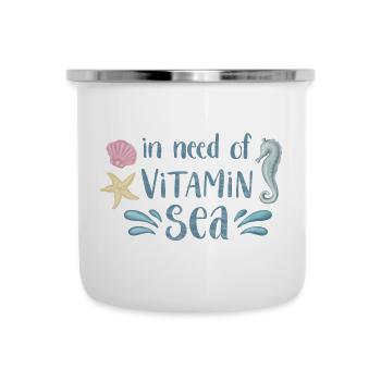 Brauchen Sie Vitamin SEA - Emaille-Tasse - Weiß - Vorne