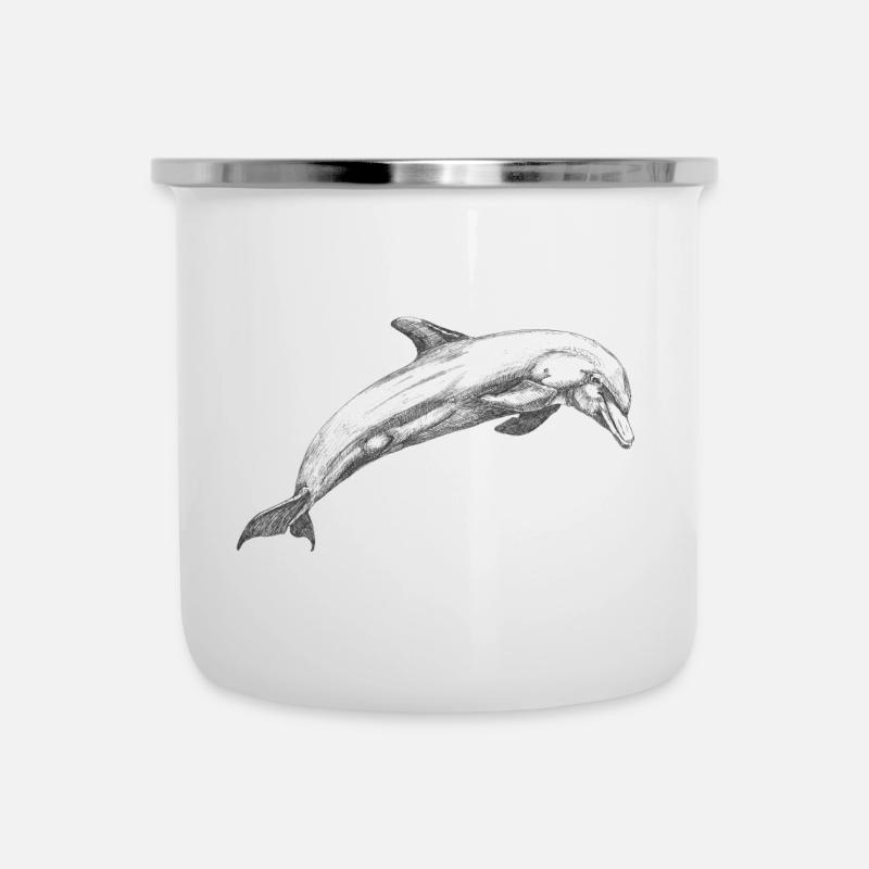 Delfin Dolphin - Camper Mug - white