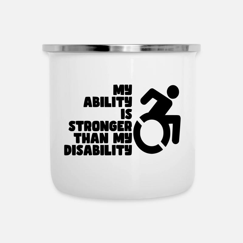 My strength is greater than my disability # - Camper Mug - white