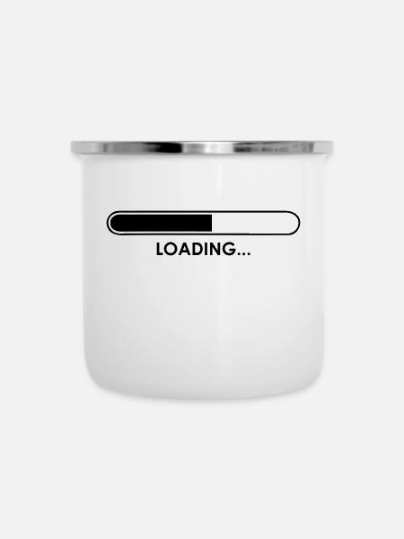 Universelles Loading Symbol - 1C - Emaille-Tasse - Weiß