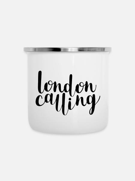 London Calling - Emaille-Tasse - Weiß