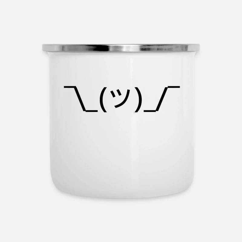 Lässig und entspannt! 🤷 - Emaille-Tasse - Weiß