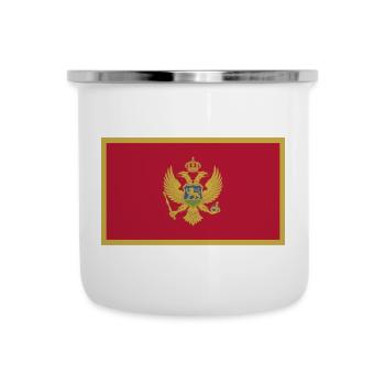 Montenegro National Flagge - Emaille-Tasse - Weiß - Vorne