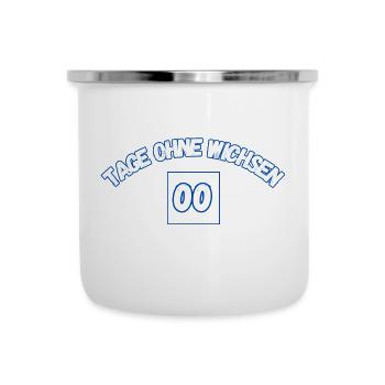 Tage ohne Wichsen 0 Männerhumor Shirt - Emaille-Tasse - Weiß - Vorne