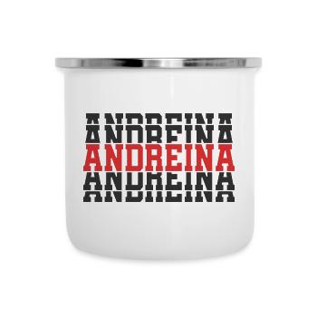 Andreina t-shirt t-shirt gift stacked text - Camper Mug - white - Front