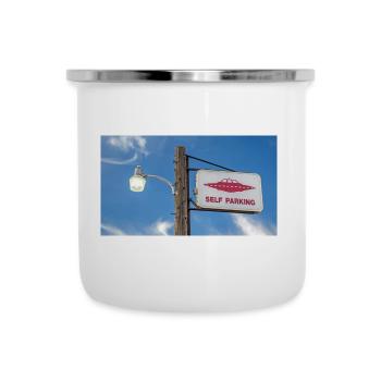 self parking - Tasse émaillée - blanc - Devant
