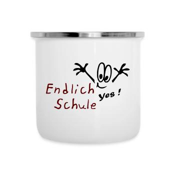 Schule yes - Emaille-Tasse - Weiß - Vorne