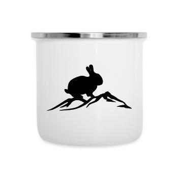 Bunny on mountain - Camper Mug - white - Front