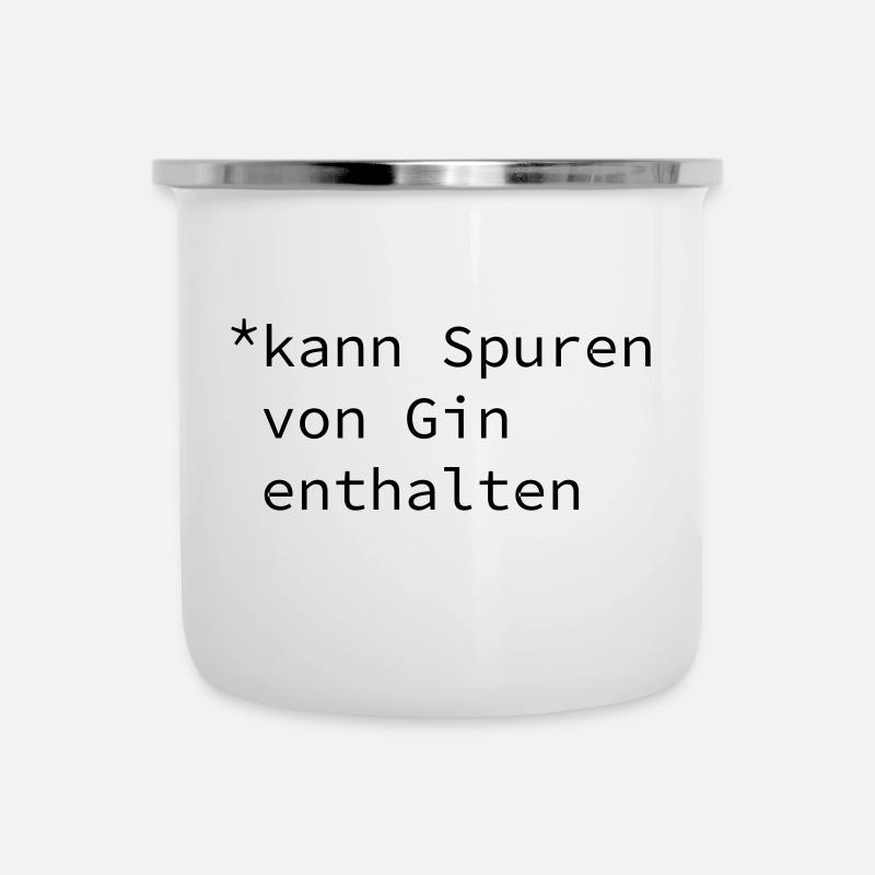 gin - Emaille-Tasse - Weiß