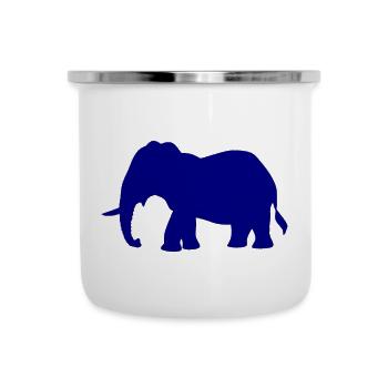Éléphant - Tasse émaillée - blanc - Devant