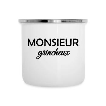 Monsieur grincheux - Tasse émaillée - blanc - Devant