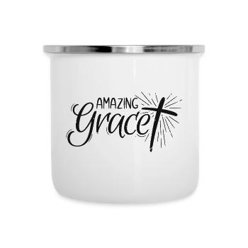 Lettrage Amazing Grace - Tasse émaillée - blanc - Devant