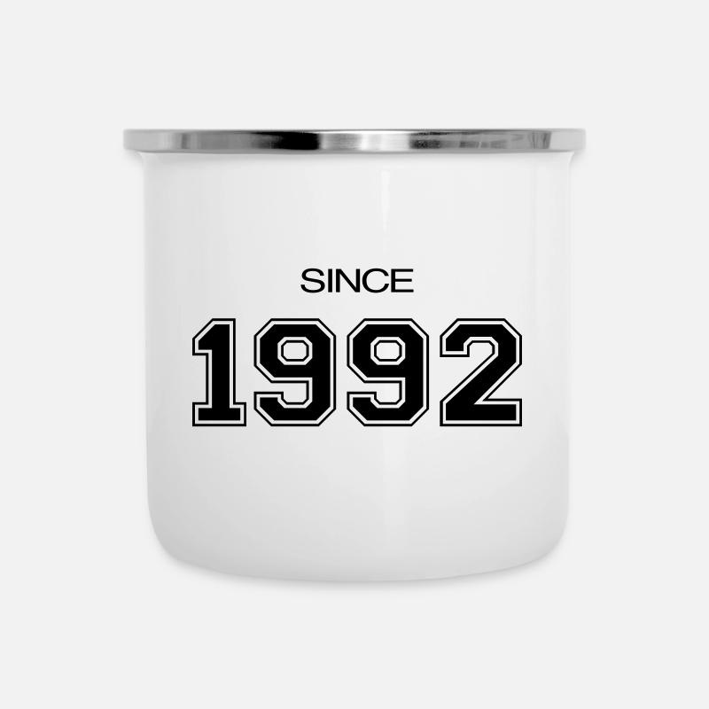Cadeau d'anniversaire 1992 - Tasse émaillée - blanc