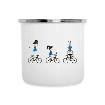 Kunstrad, Kunstradfahren, Hallenradsport - Emaille-Tasse - Weiß - Vorne