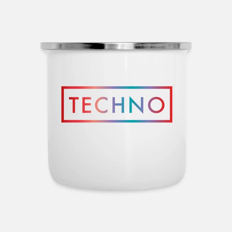 Techno Color Minimal Gift - Camper Mug - white