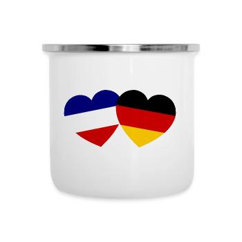 France Allemagne Amitié - Tasse émaillée - blanc - Devant