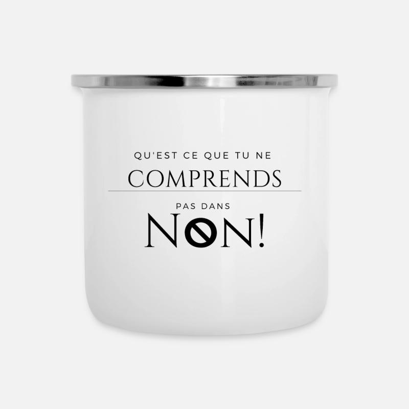 Harcelement no1 - Tasse émaillée - blanc