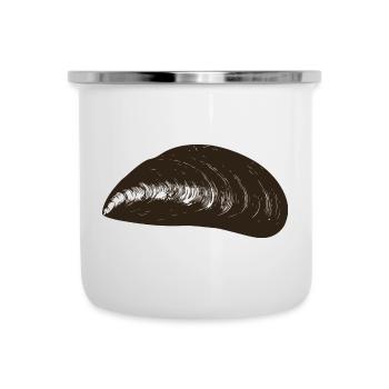 Moule Muschel - Emaille-Tasse - Weiß - Vorne