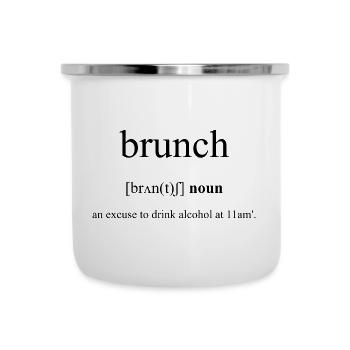 Brunch Definition Dictionary - Emaille-Tasse - Weiß - Vorne