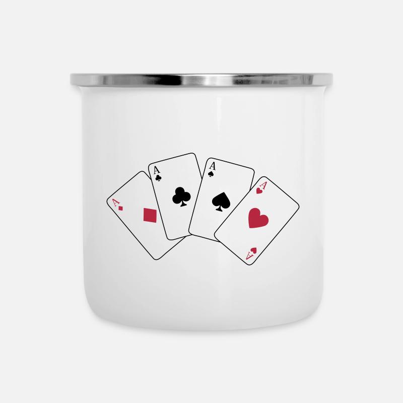 Card Game, Poker, Ace - Camper Mug - white