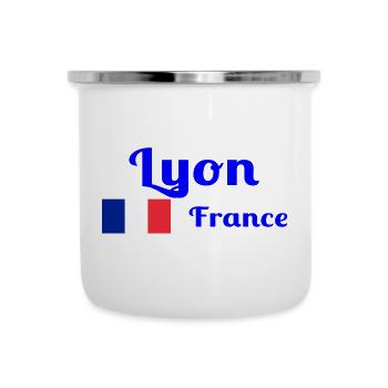 Lyon France- Imprimés stylés - Tasse émaillée - blanc - Devant