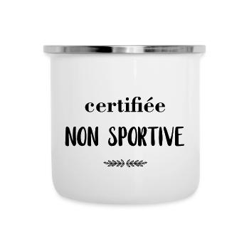 Certified non-sporty - Camper Mug - white - Front