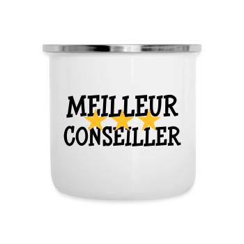 Meilleur Conseiller - Tasse émaillée - blanc - Devant