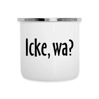 Berlin Spruch: Icke, wa? - Emaille-Tasse - Weiß - Vorne