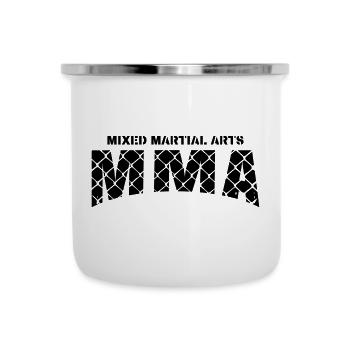 MMA Mixed Martial Arts - Emaille-Tasse - Weiß - Vorne