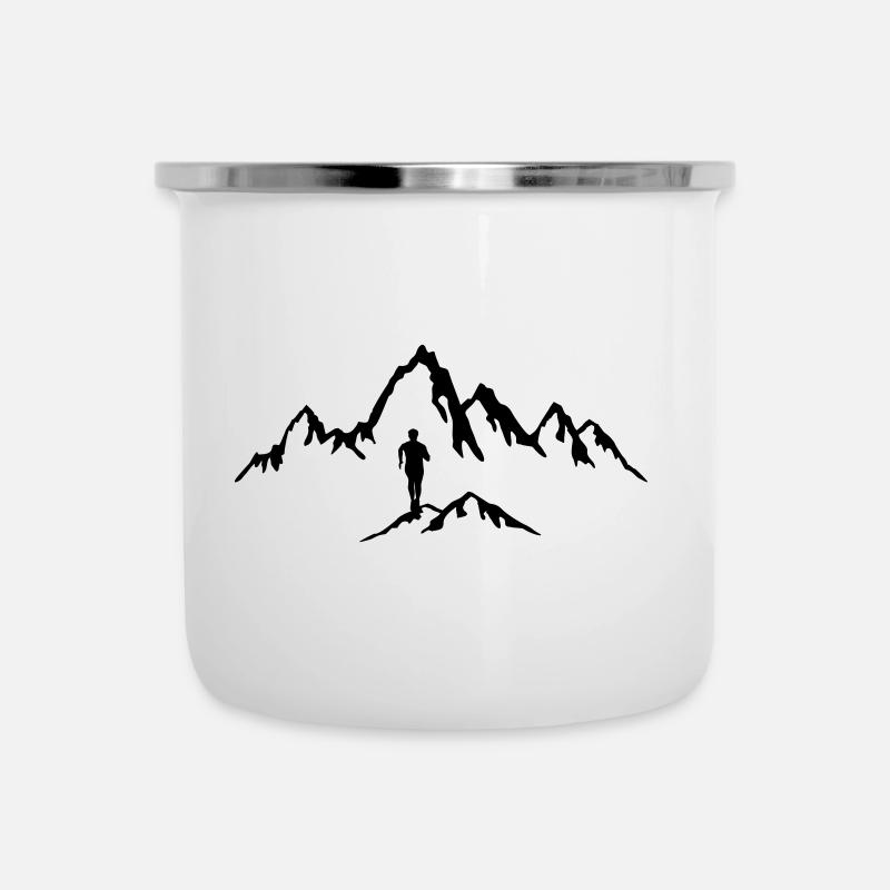 Mountain running, trail running, man - Camper Mug - white