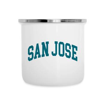 San Jose blue white - Camper Mug - white - Front