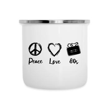 Ich liebe die 80er - Emaille-Tasse - Weiß - Vorne