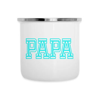 VATERTAG GESCHENKE FÜR FAMILIE PAPA - Emaille-Tasse - Weiß - Vorne