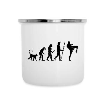 Kickboxer - Emaille-Tasse - Weiß - Vorne