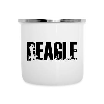 Jagdhund Beagle - Emaille-Tasse - Weiß - Vorne