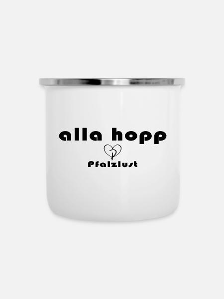 alla hopp - Emaille-Tasse - Weiß