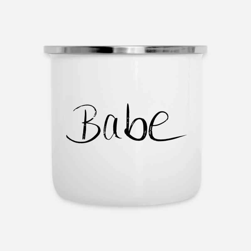 Babe - Emaille-Tasse - Weiß
