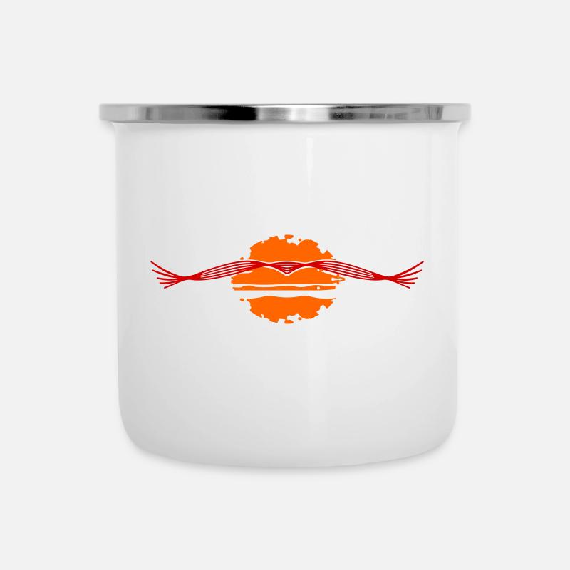 Profitez du soleil et soyez libre! - Tasse émaillée - blanc