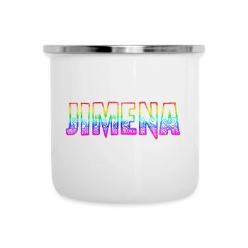 jimena rs regenbogen - Emaille-Tasse - Weiß - Vorne