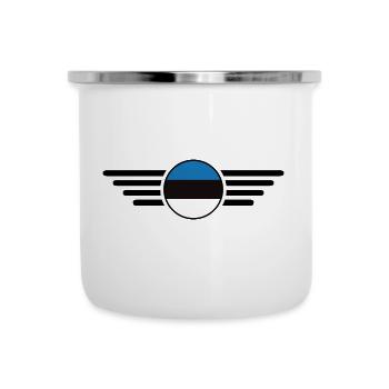 Estonie Style Design T-shirt - Tasse émaillée - blanc - Devant