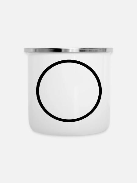 Ring Medium - Emaille-Tasse - Weiß