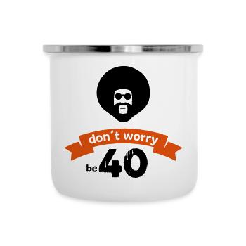 Geburtstag 40 - Emaille-Tasse - Weiß - Vorne